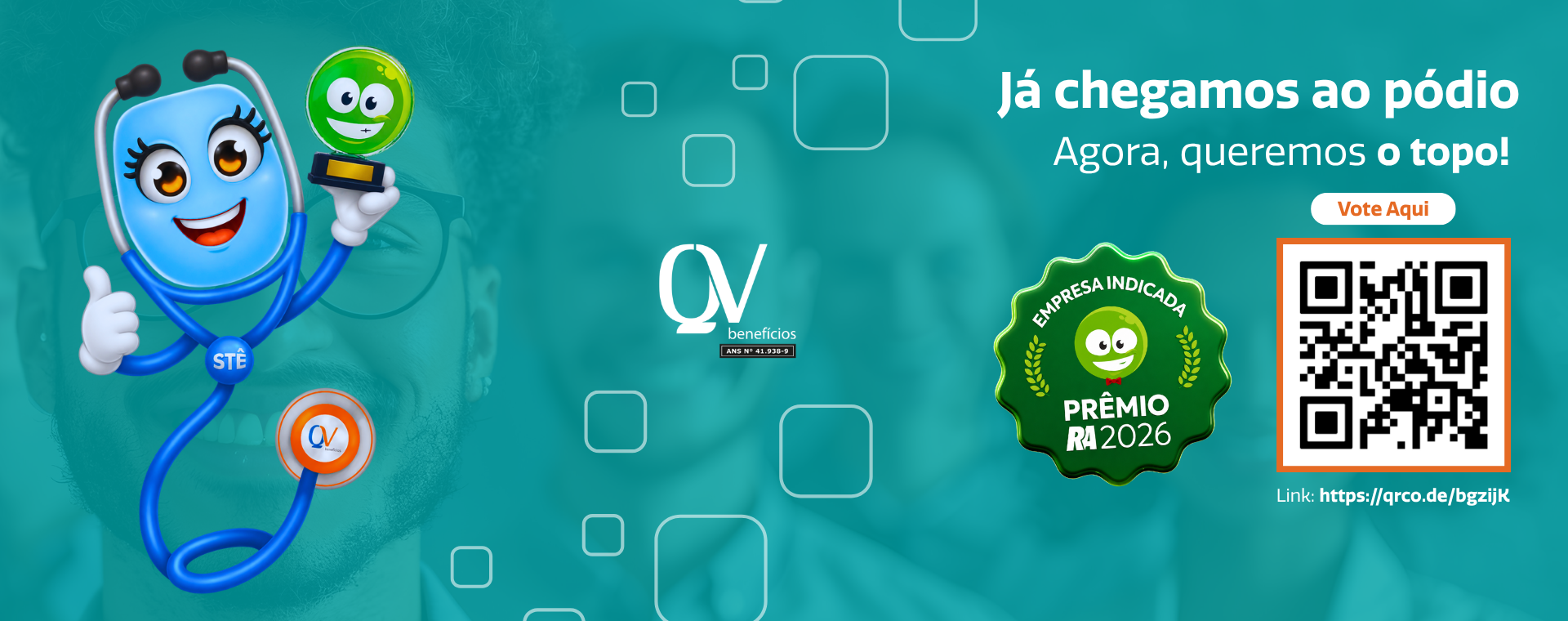 Já chegamos ao pódio. Agora, queremos o topo! Vote na QV Benefícios.