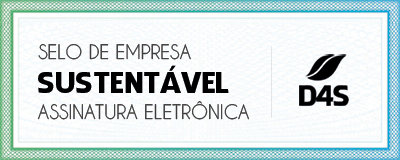 Selo de Sustentabilidade Go Paperless D4Sign